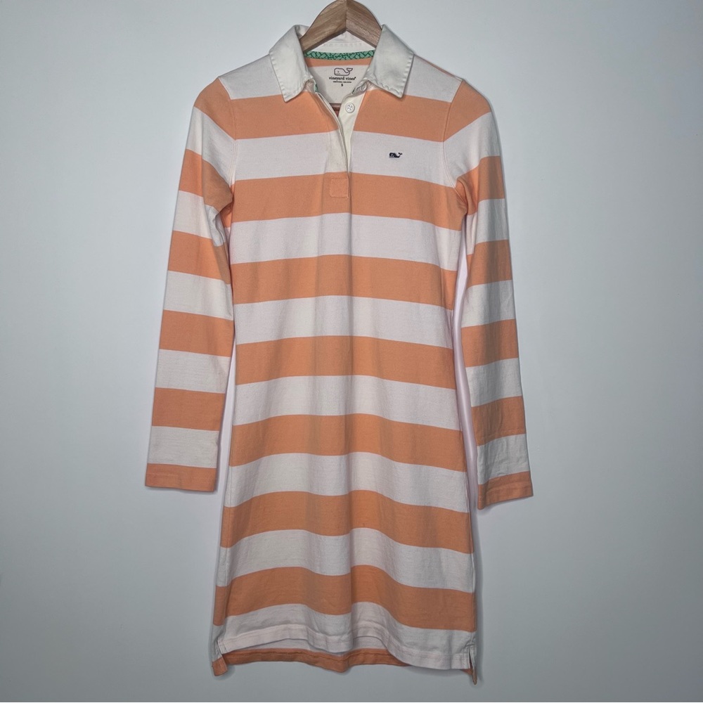 Vineyard Vines Women’s Stripe Rugby Polo Long Sleeve Dress Size Small